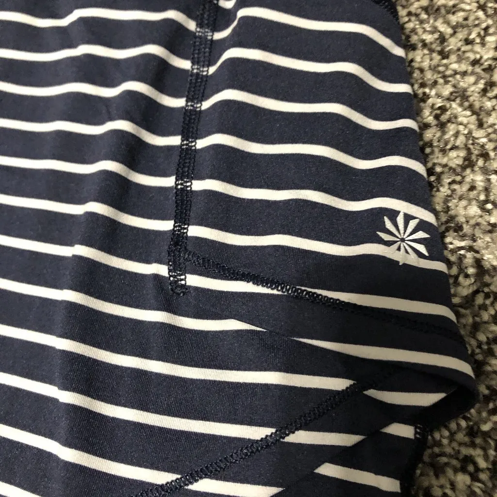 Athleta Stripe Stealth TruCool Skirt Skort Navy Blue White 210121 Size Small - Image 4