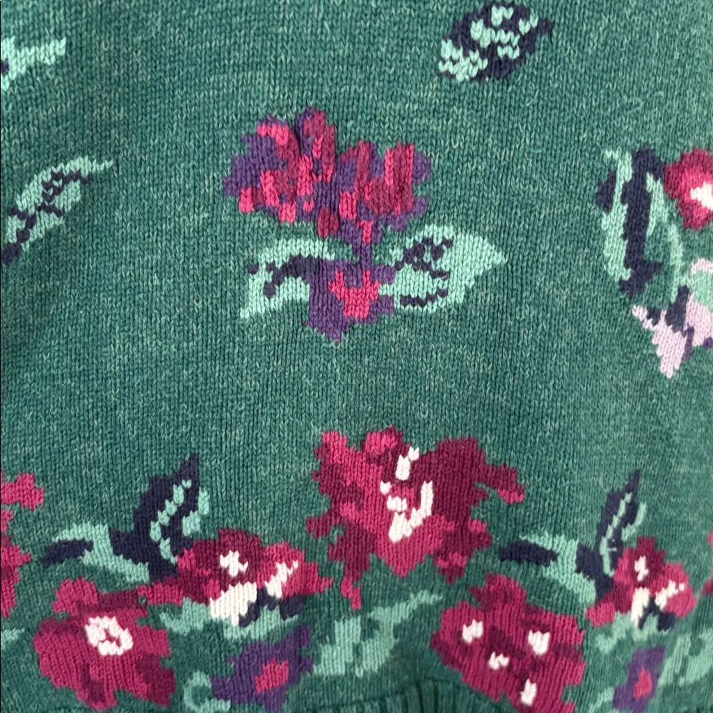 Vintage Northern Reflections Floral Sweater 100% Cotton Cottagecore Grandmacore - Image 6