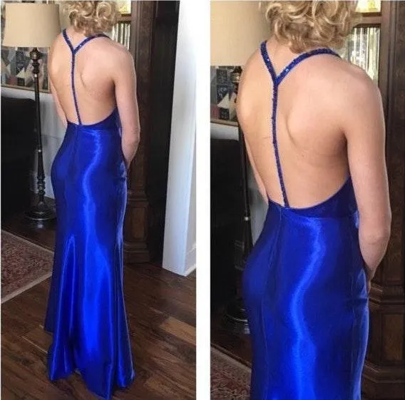 Custom Royal Blue Prom Dress Size 0 - Image 3