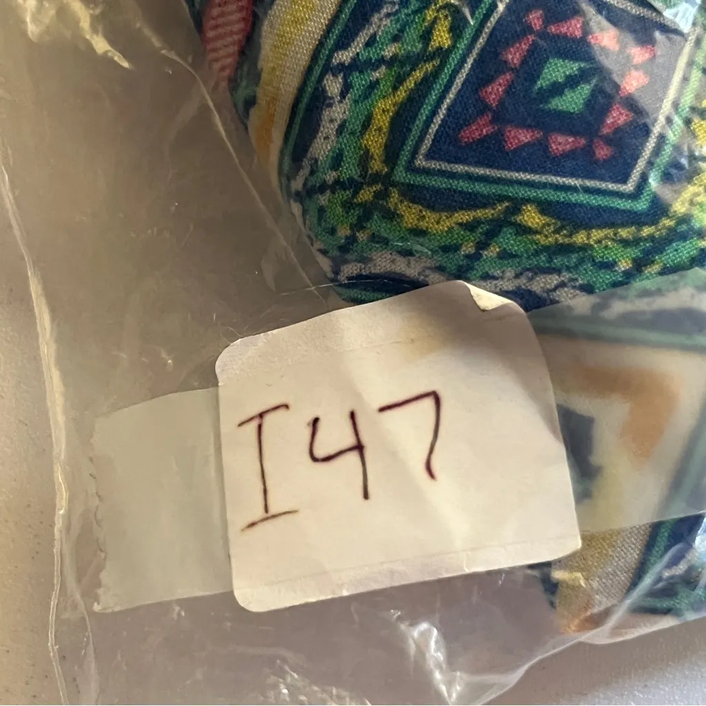 Miami Blue and Pink Geometric Women's Blouse Large - Image 9