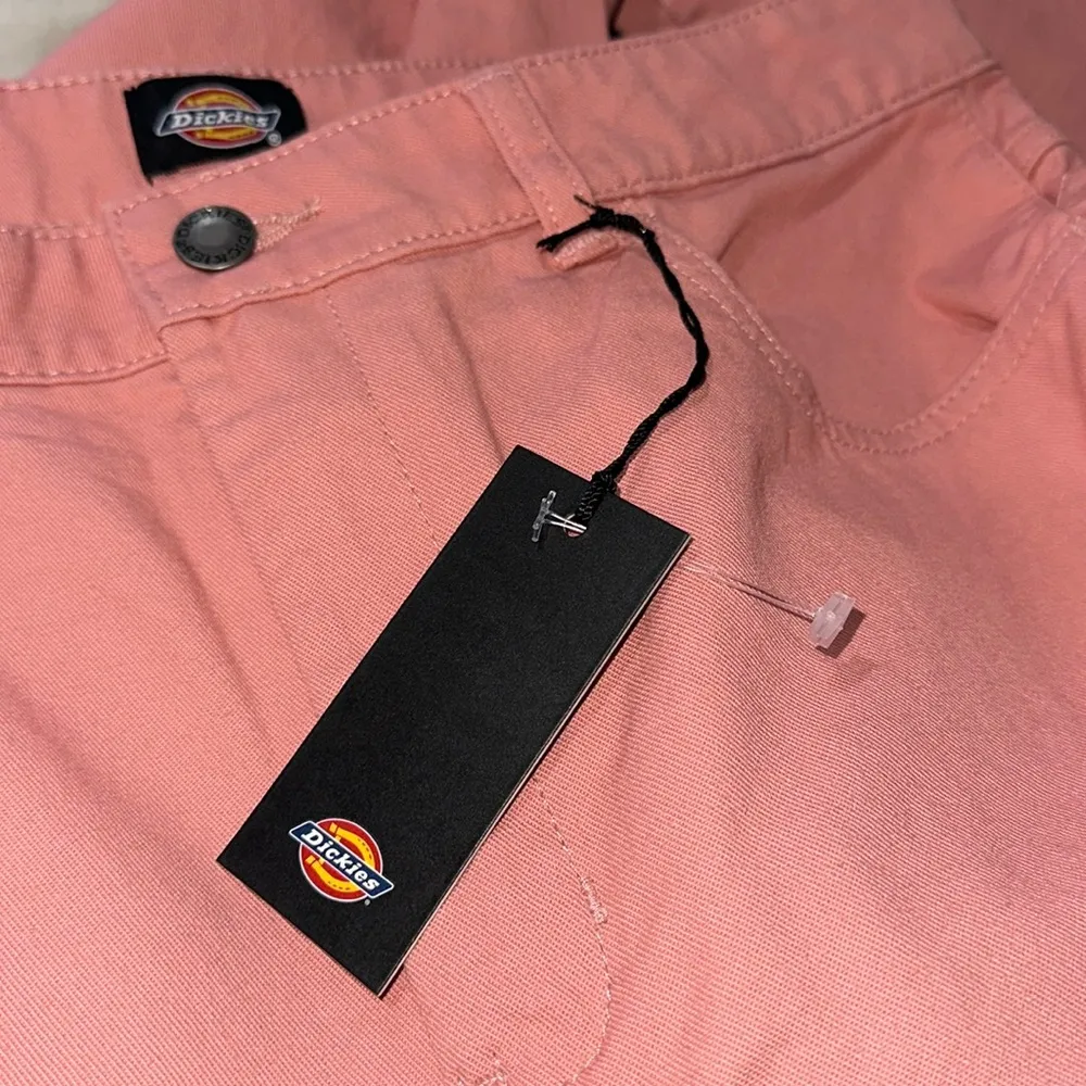 NWT DICKIES Cropped Carpenter Pants - Stonewashed Rosette IN PINK - Image 9