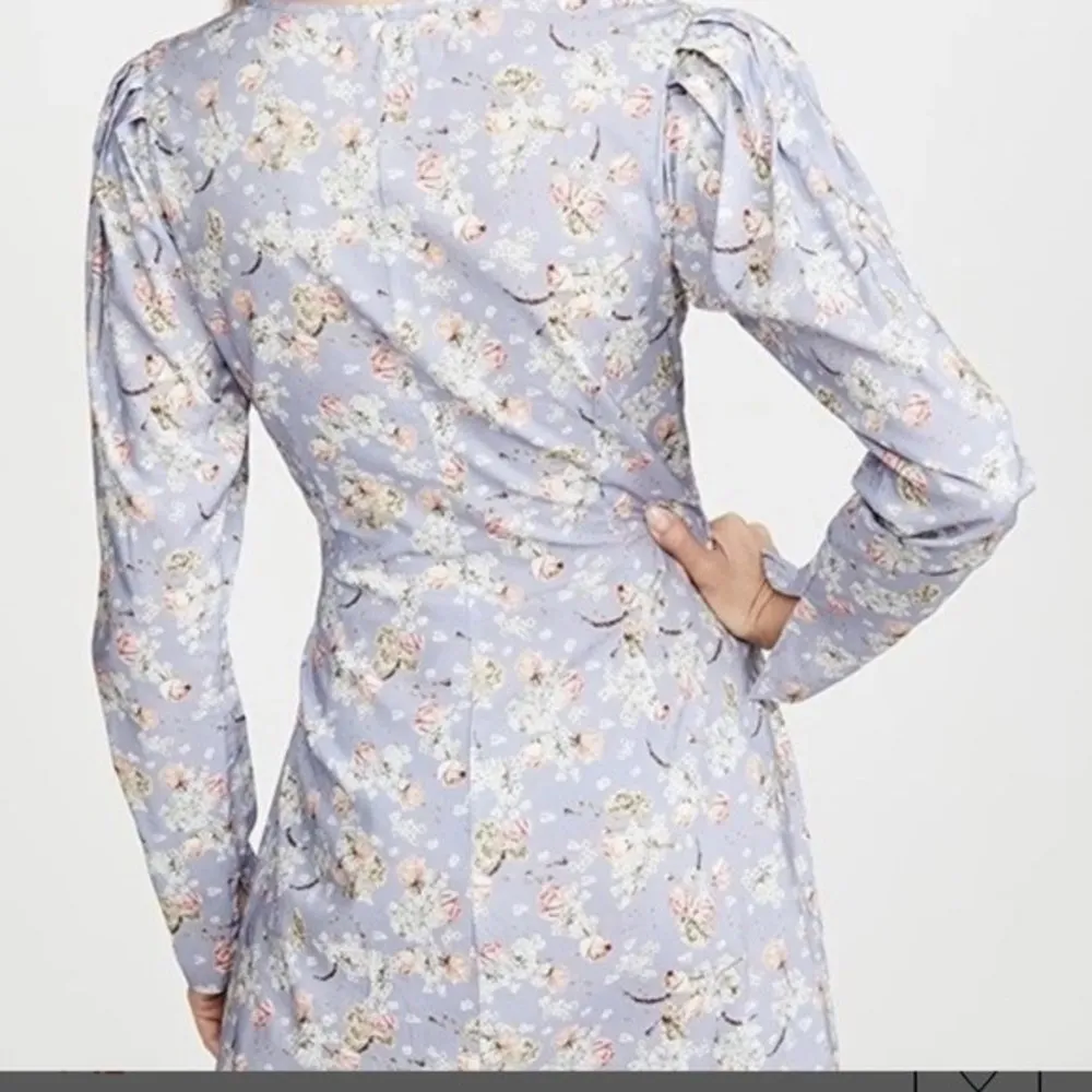 WEWOREWHAT New wrap Floral Bianca Dress puff shoulders size Small - Image 3