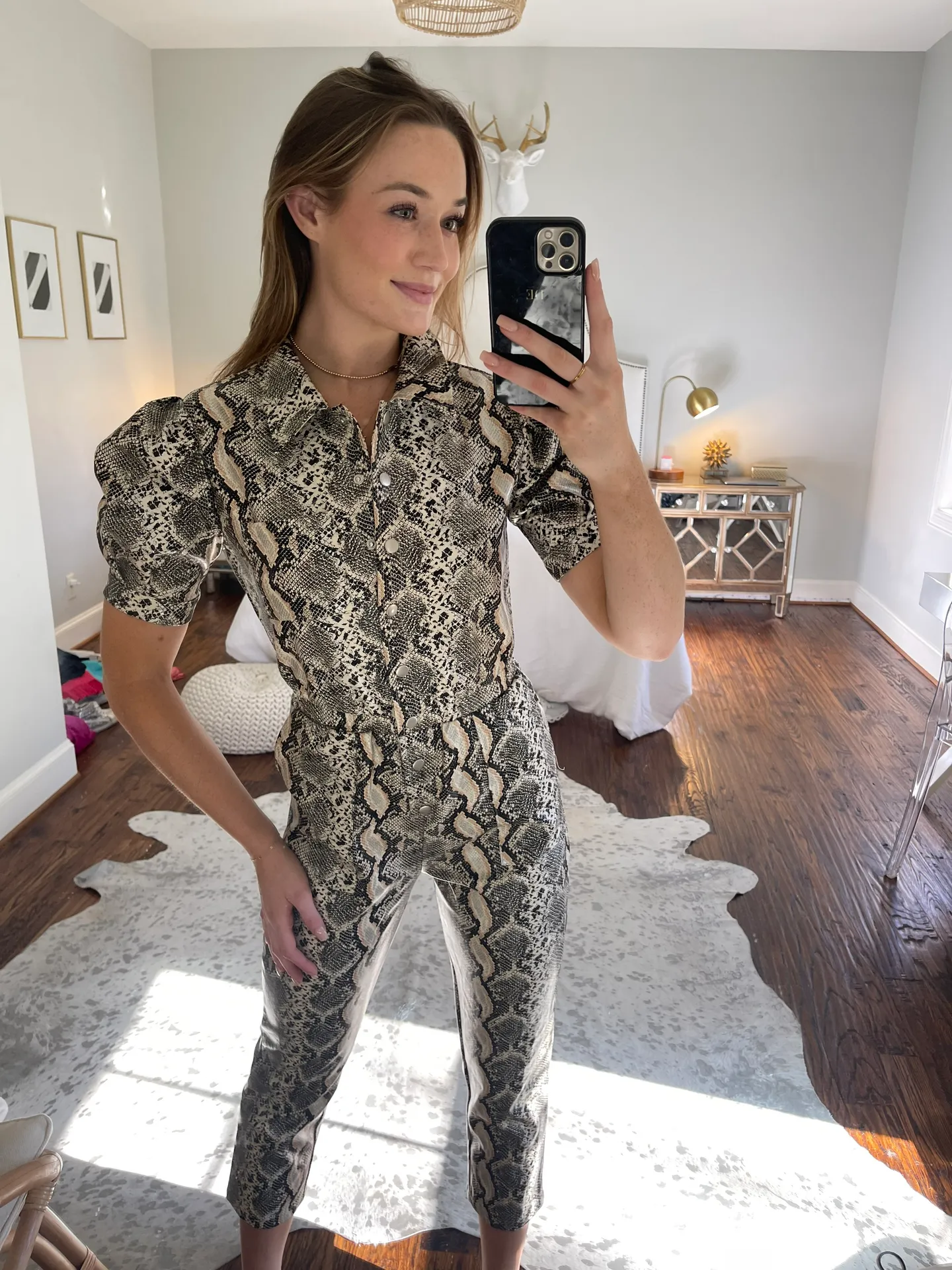 Kittenish Snakeskin Jumpsuit - Image 3
