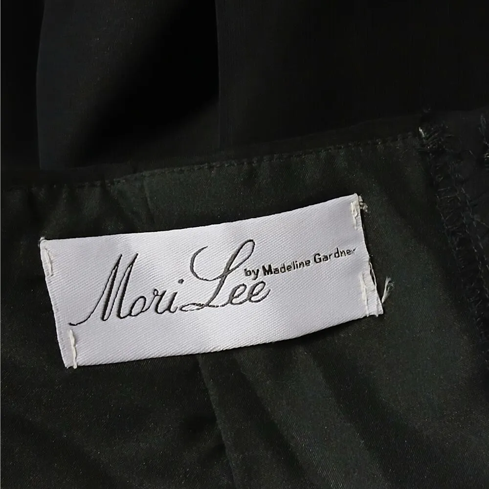 Mori Lee Formal Evening Gown Womens 10 Black Halter Maxi Dress Wedding Party - Image 8