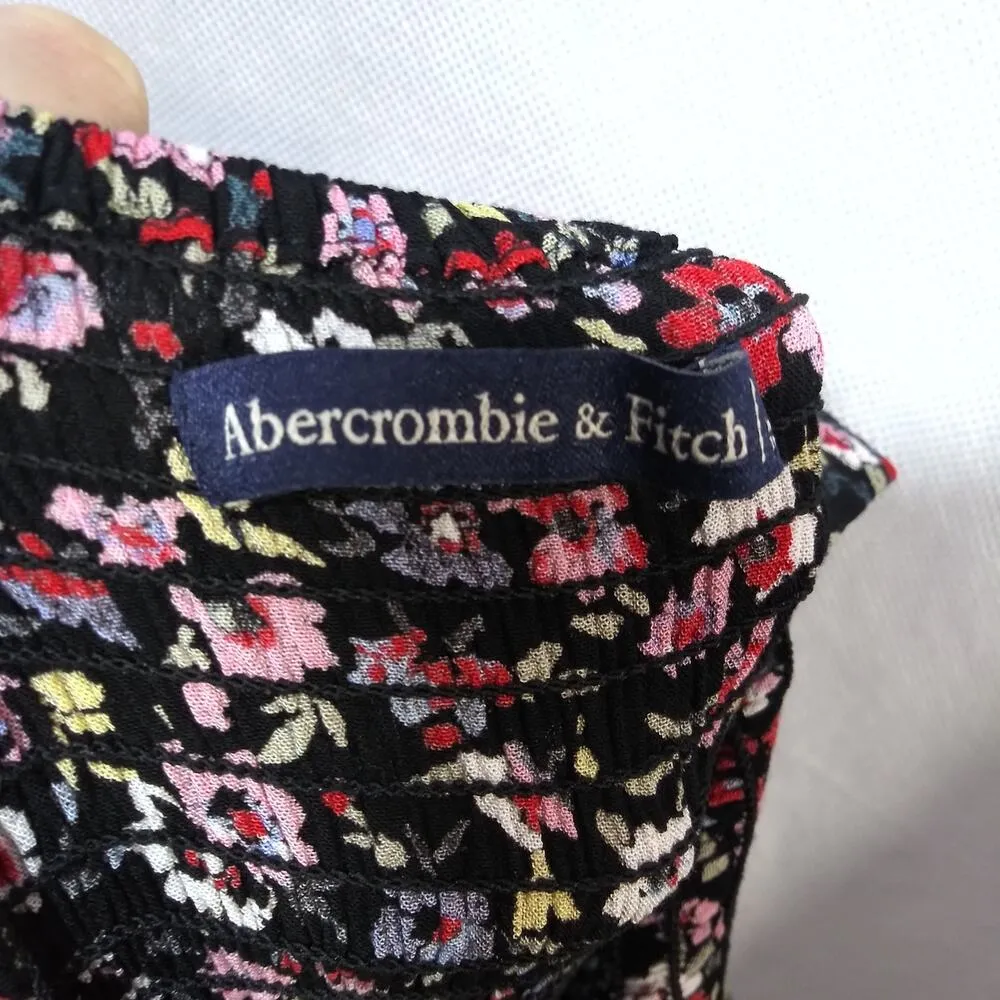 Abercrombie & Fitch Black Floral Overall Jumpsuit Petite Size SP - Image 8