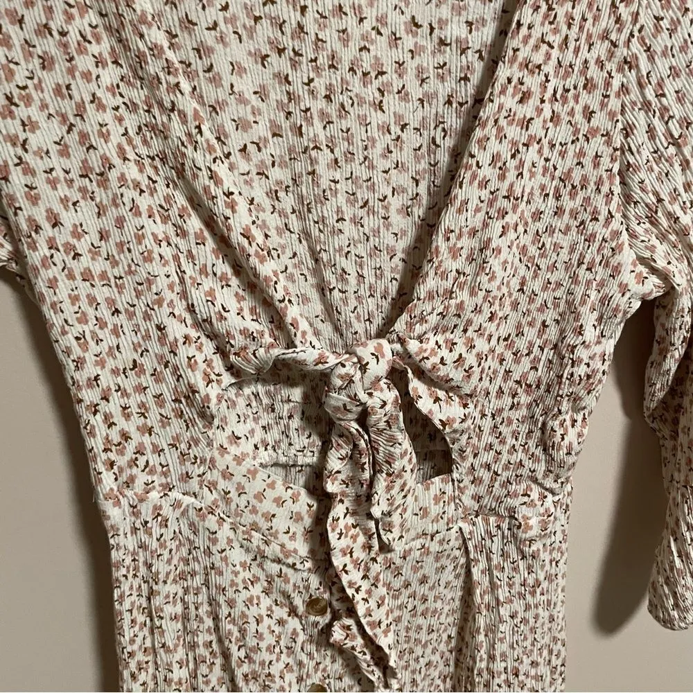 Faithfull The Brand Trinidad Front Tie Cut Out Dress- Size 2 (XS) - Image 7