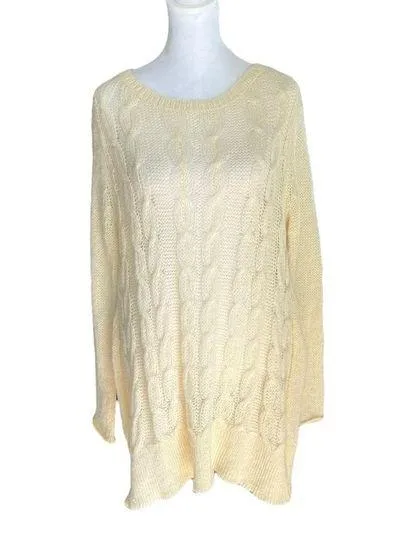 Wooden Ships - Soft Cable Knit Mohair Wool Lightweight Sweater Sz M/L - Image 1