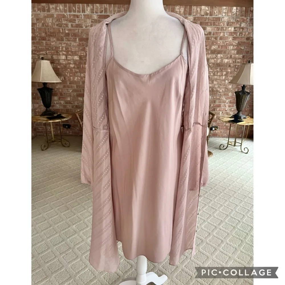 Nanette Lepore Mauve Pink Pintuck Swiss Dot Knee Length Dress 8 - Image 15