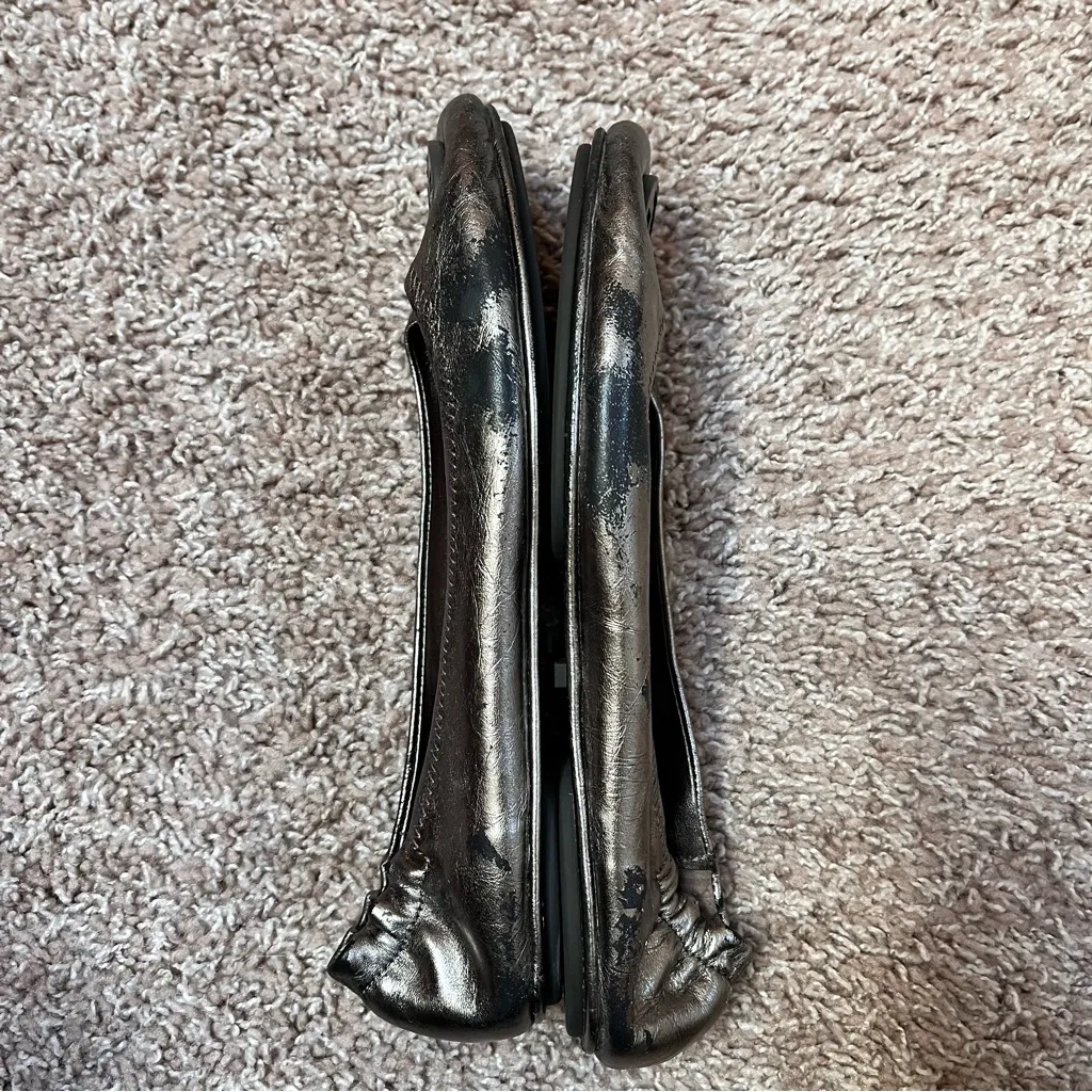 Tory Burch Metallic Flats - Image 5