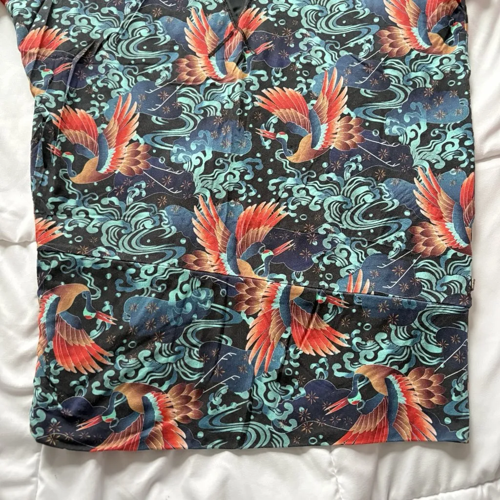 Womens Size XL Top Short Sleeve T Shirt Tee Phoenix Breathable Yoga Activewear Blue - Image 3