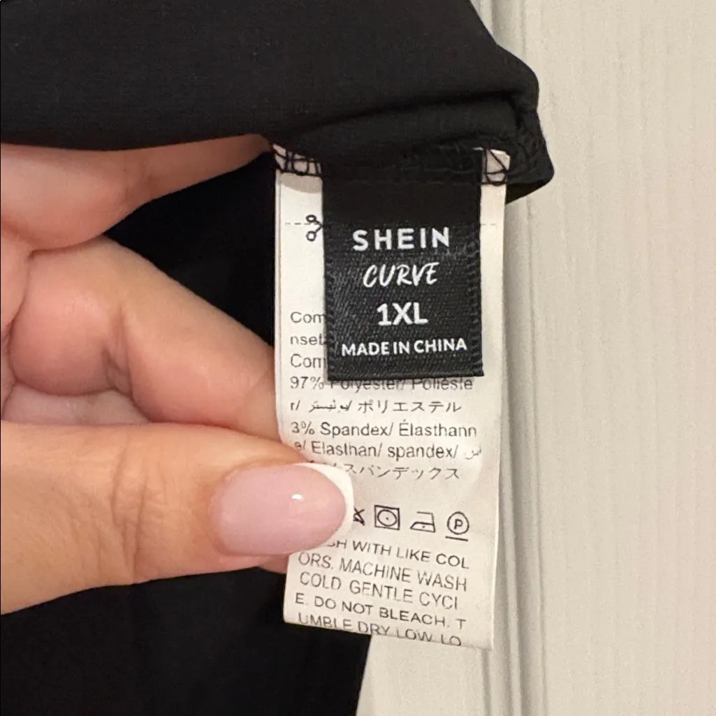 SHEIN Bae Plus V Wired Tube Bodysuit Size 1X - Image 5