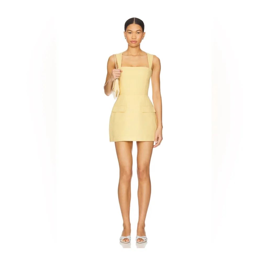 AMANDA UPRICHARD Bethany Skort Romper In Cornsilk, Size Small, $260 - Image 2
