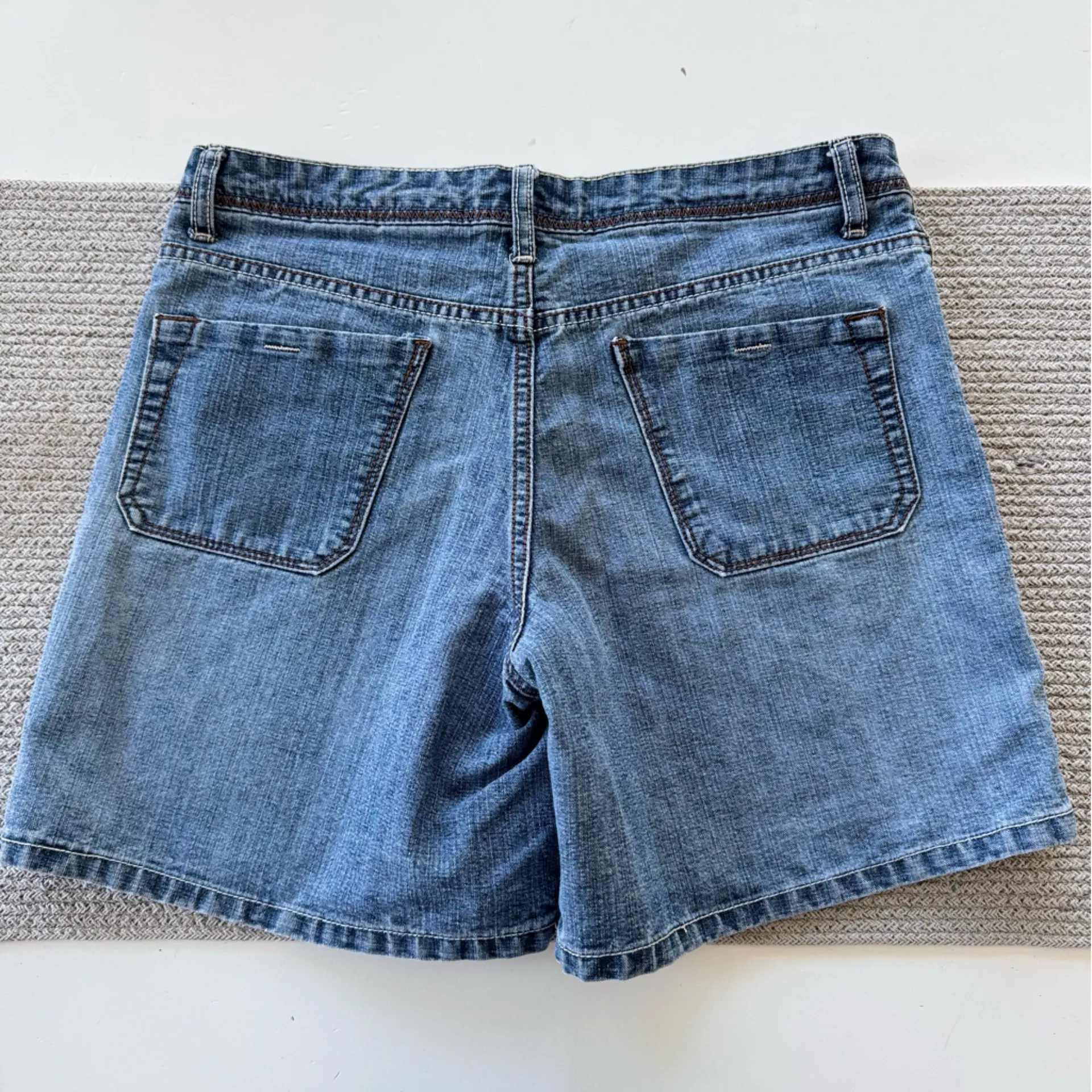 Vintage Y2K 90s Faded Glory Low Rise Jean Shorts Size 8 Blue - Image 6
