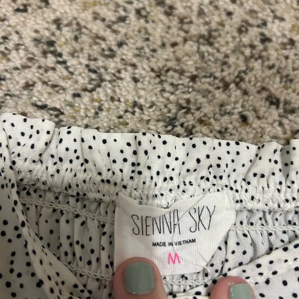 Sienna Sky White Mini Dress with Black Dots - Image 3