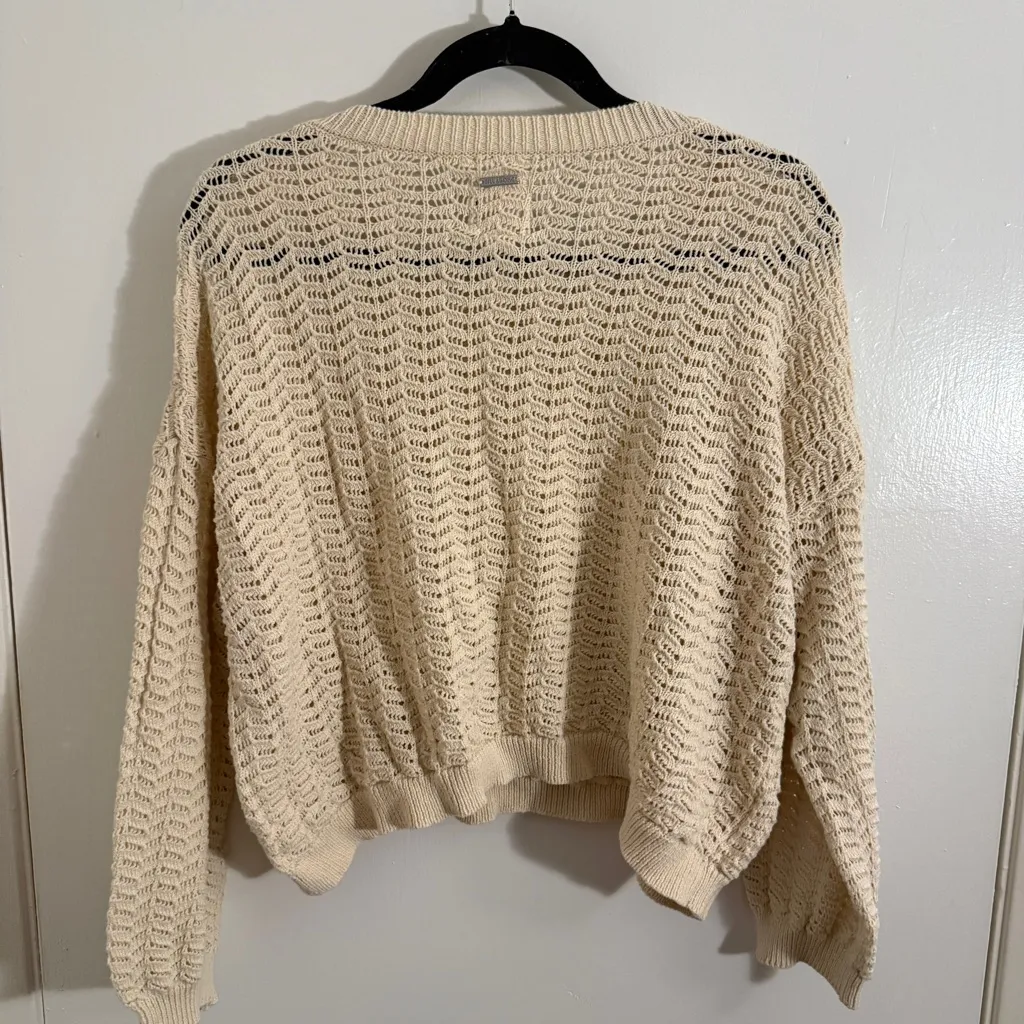 Billabong Women's Large Ivory Knit Women's Sweater Y2K Beachy Cottage Core - Image 6