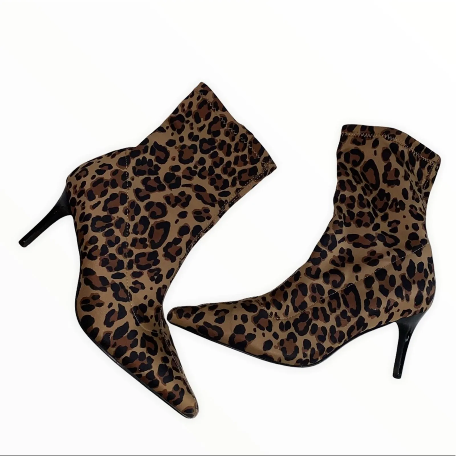 Mix No. 6 Cadaoria Leopard Print Ankle Boots Size 8 - Image 5