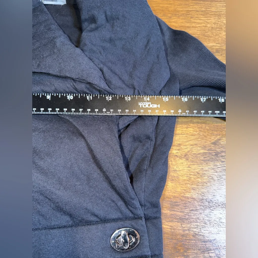 Armani Exchange Jacket Modal Blend Quilted Twist Jacket Sz XS Black - Image 5