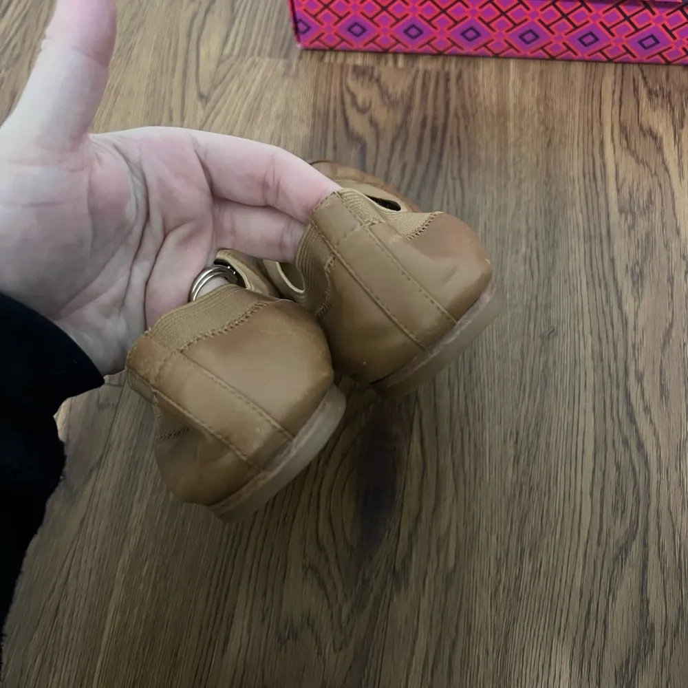 Tory Burch Royal Tan Nappa Leather Jolie Ballet Flat Size 7 US - Image 9