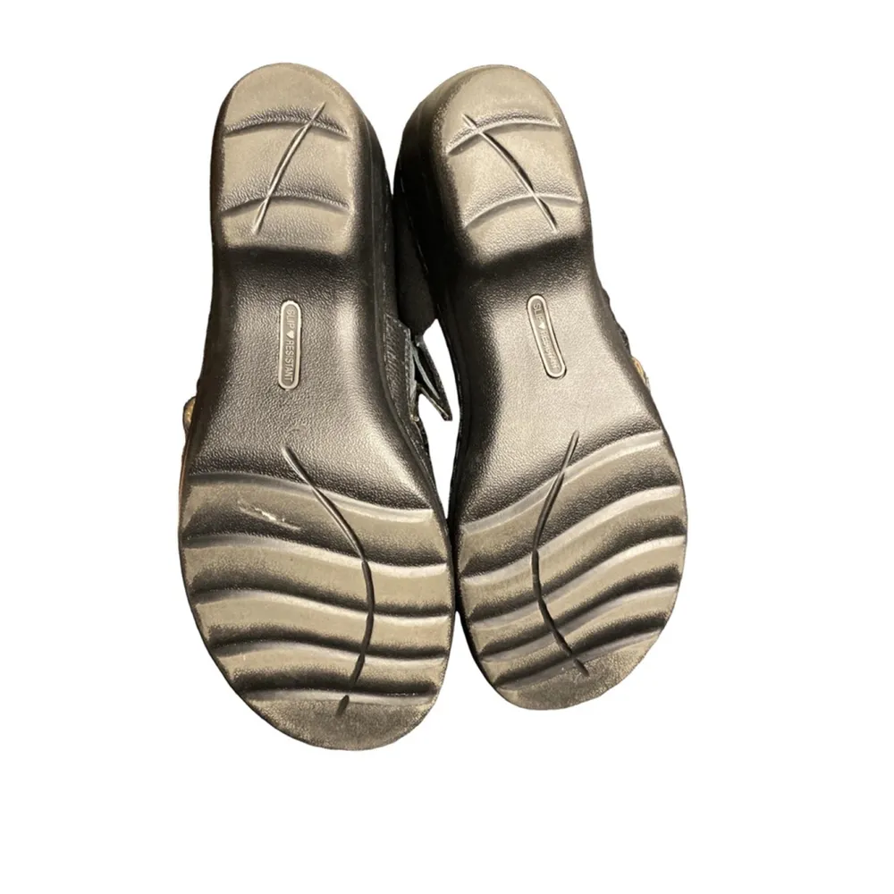 Nurse Mates Black Womens Pillowtop Slip On Clogs Size 7 Slip Resistant Shoes - Image 3