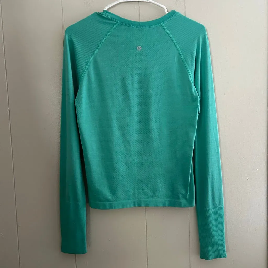 Lululemon Swiftly Tech Long Sleeve 2.0 Green Teal | Size 8 | Lightweight Seamles - Image 2