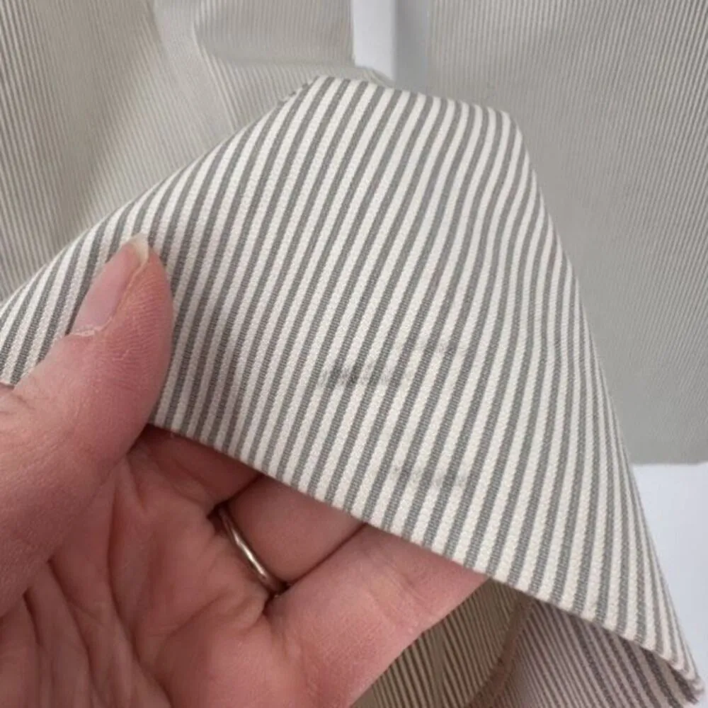 Express Editor Gray Striped Flare Wide Leg Trouser Pants Size 4 Career Corporate - Image 6