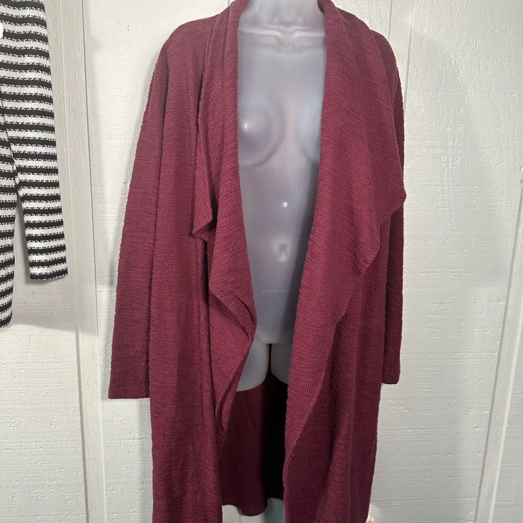 Steve Madden KNIT JACKET IN WINE Size Medium NWT - Image 2