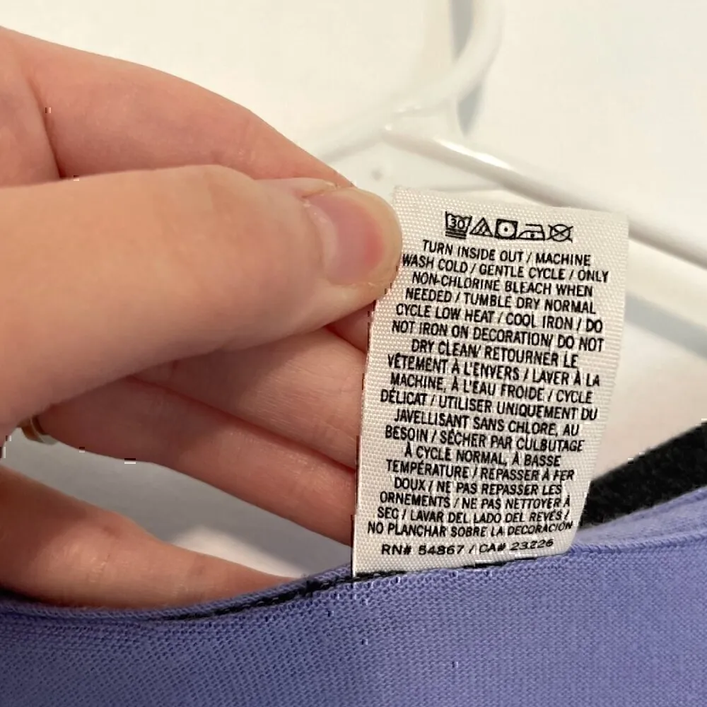 PINK VS VICTORIA'S SECRET Perfect Tee Lilac Lavender Gray 3/4 Sleeve Baseball XS - Image 7