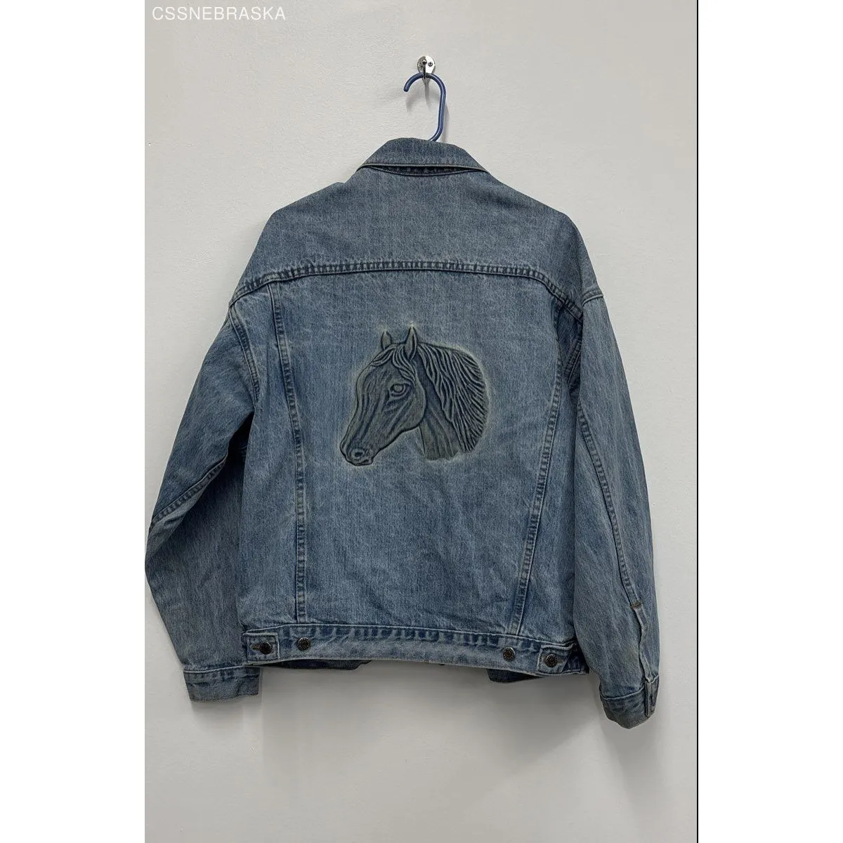 International Association Of Machinists & Aerospace Workers Womens Jean Jacket M Blue Size 8 - Image 9