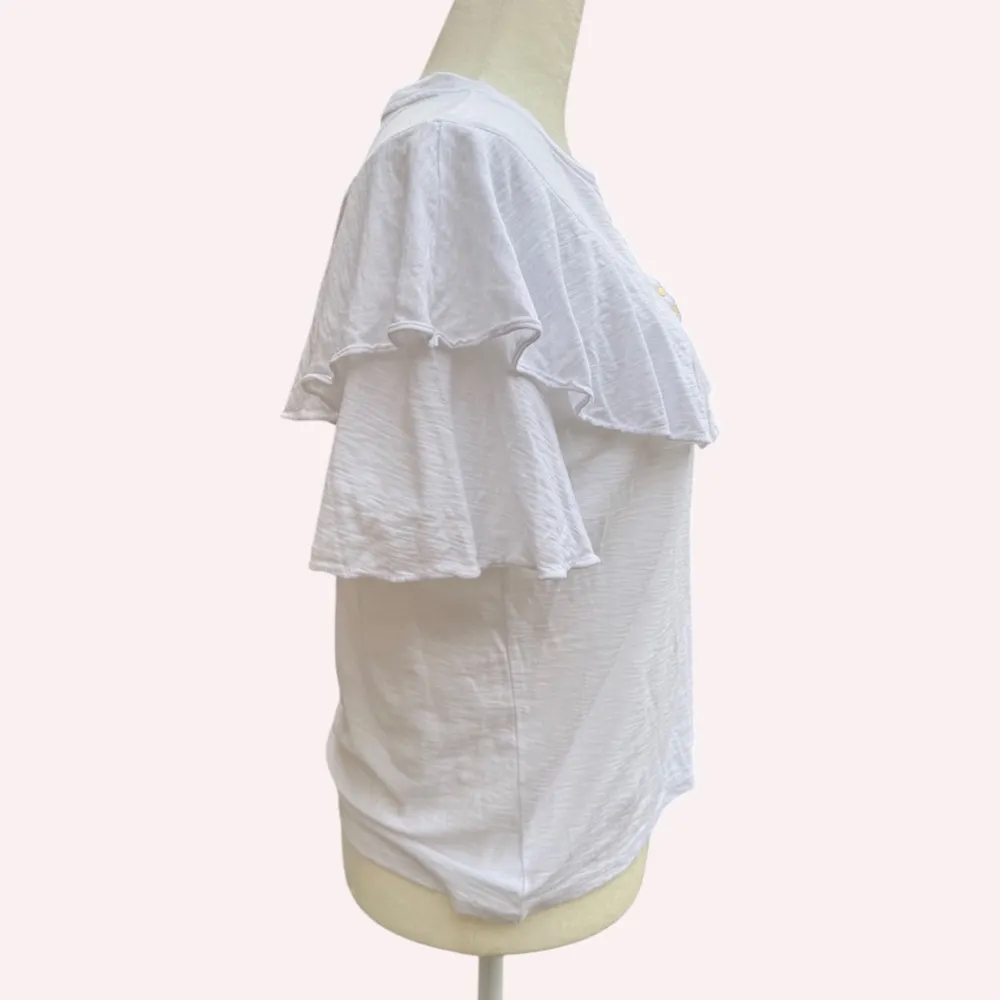 Nation LTD Vivienne Ruffled Henley Top - Image 9