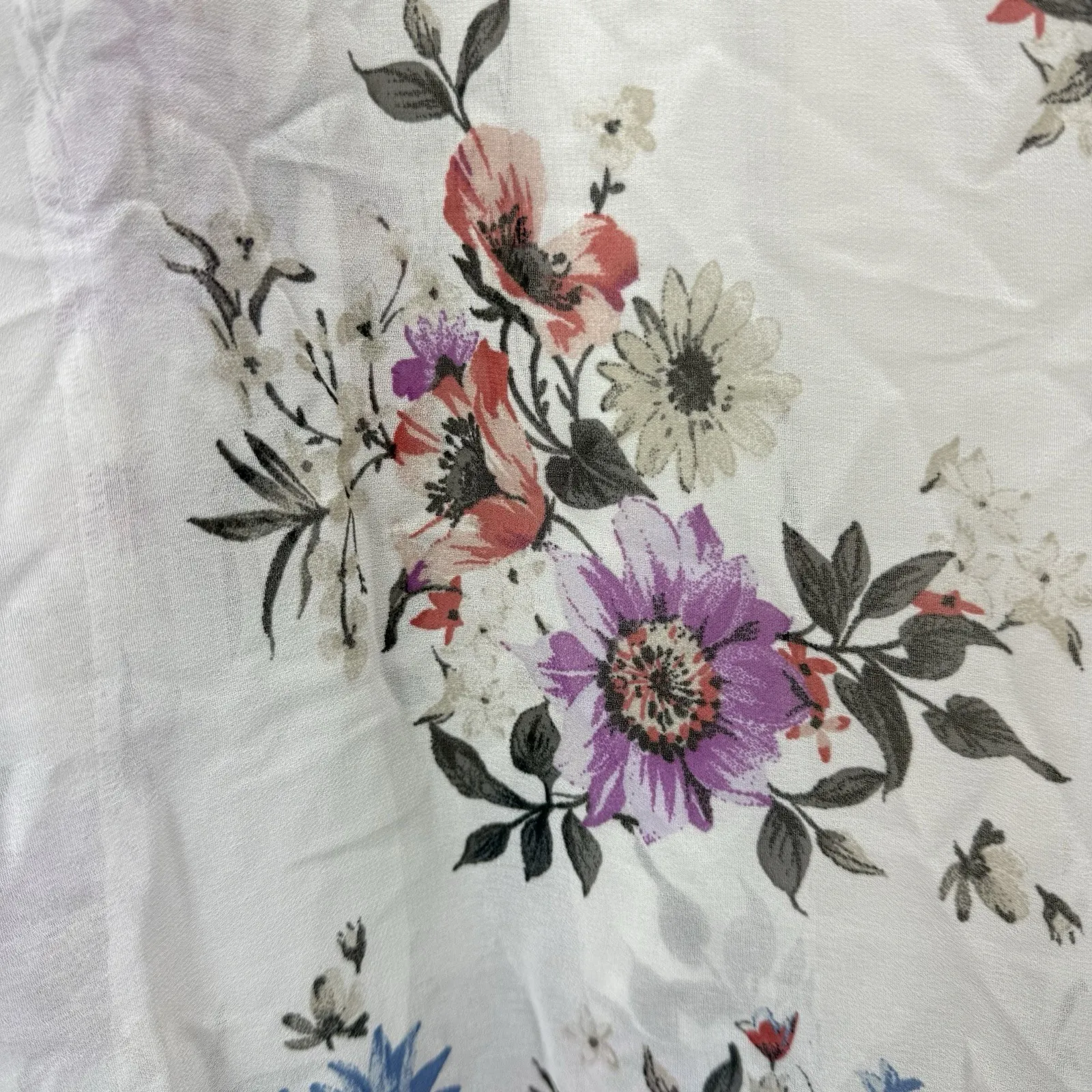 Torrid White Purple Floral Bell Sleeve Chiffon Open Kimono Size‎ 3X 4X - Image 7
