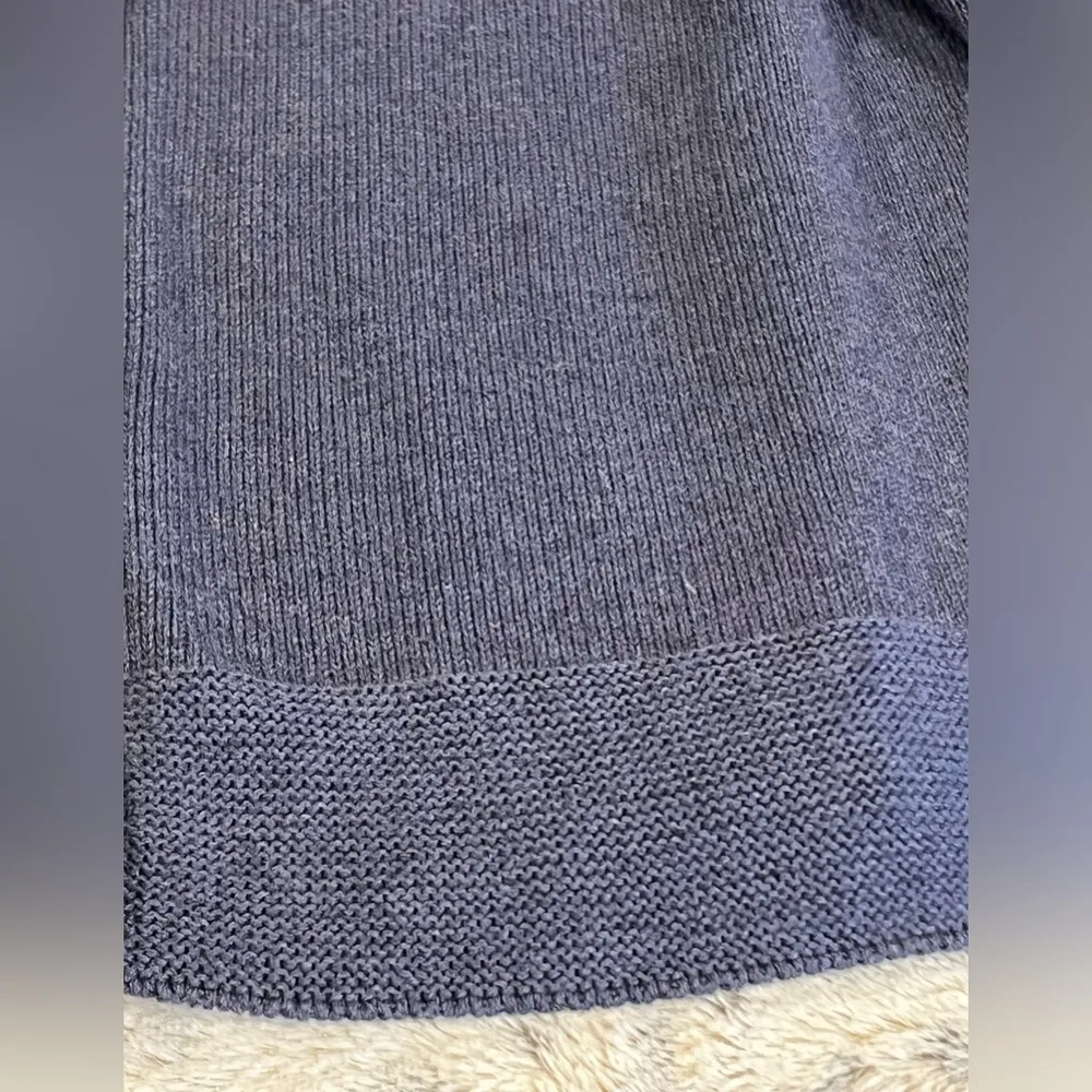 Talbots  Women's Medium Blue Classic Button Up Cardigan Crew Neckline‎ Sweater - Image 5