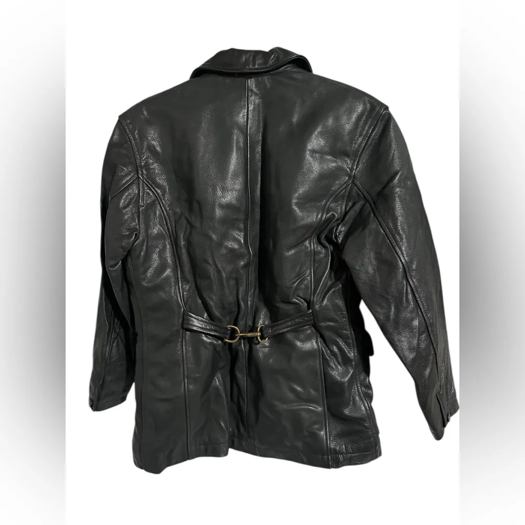 Women’s COACH Black Leather Jacket - Image 2