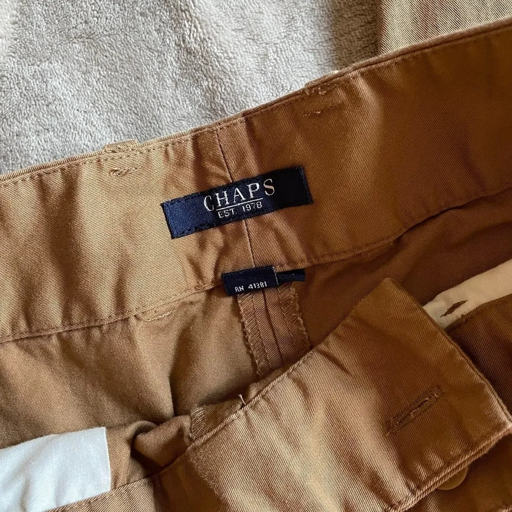 3/ $25 0- Chaps Rich Tan Woman's Khaki Pants - Image 2