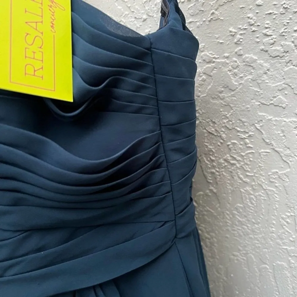 petrol blue maxi bridesmaid dress gown US 12 - Image 5