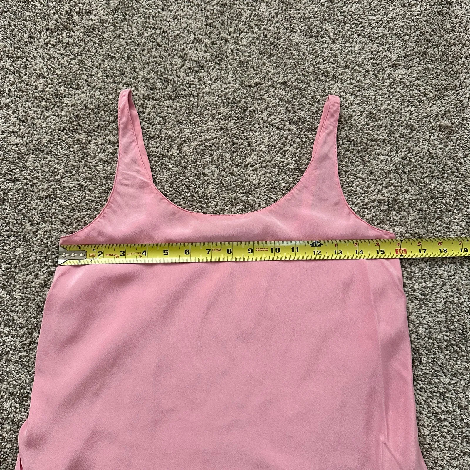 Tibi light pink silk tank top size 4 - Image 10