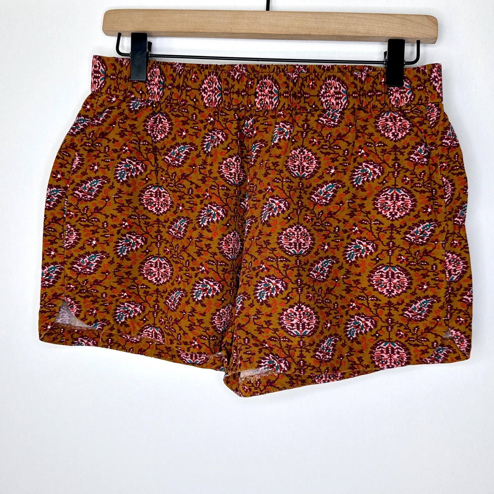 Madewell Small Paisley Floral Shorts Elastic‎ Waist Pockets Boho Casual Chic - Image 4