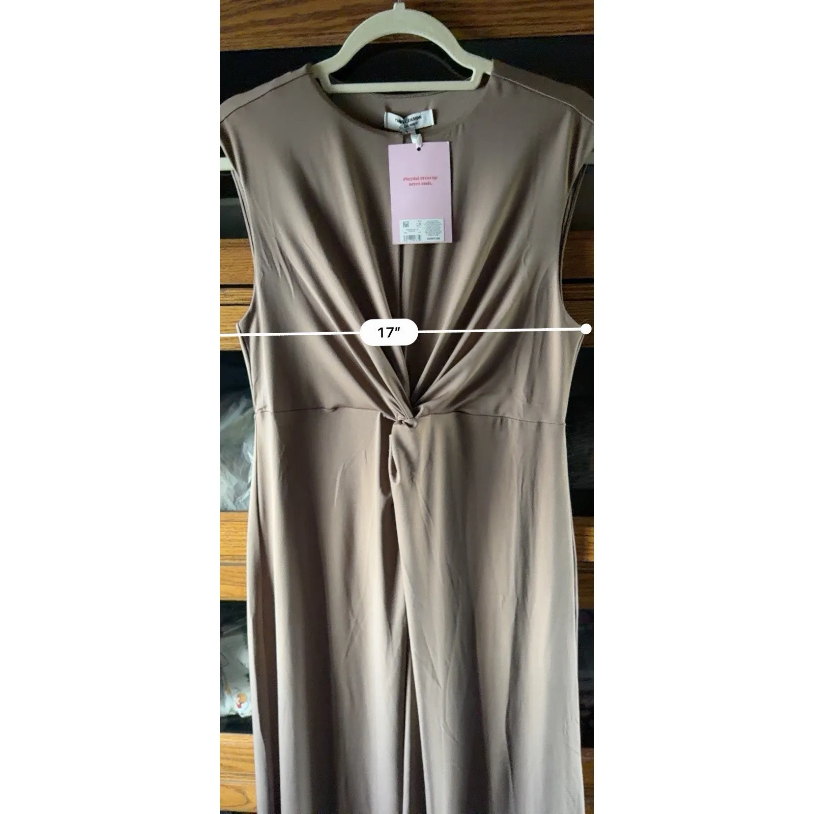 The Occasion by Old Navy Twist-Front Maxi Dress Brown Tan Women’s M NWT - Image 8