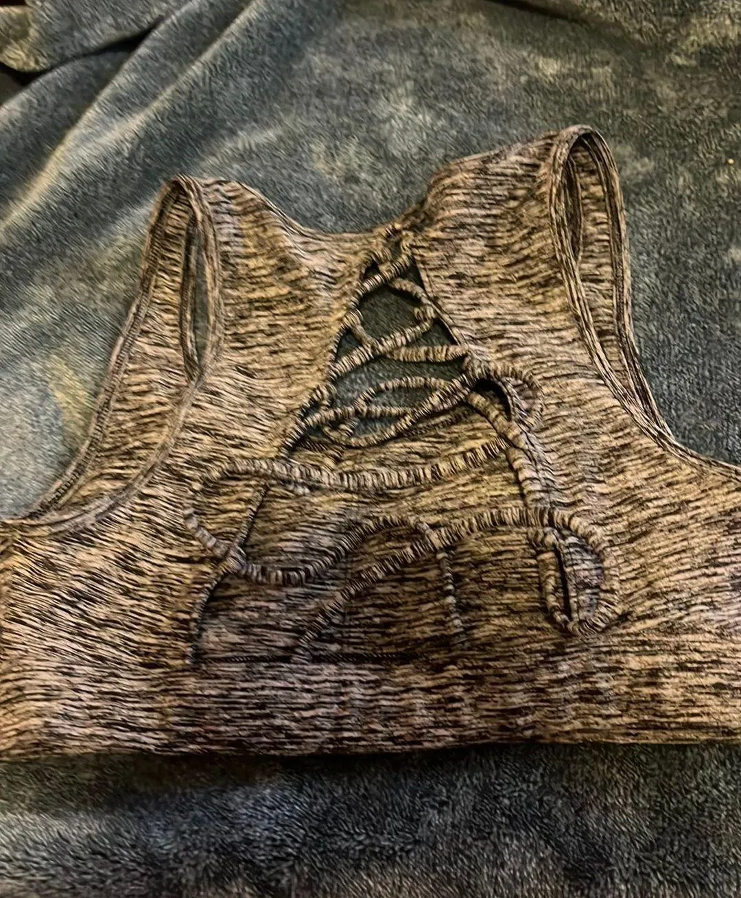 Gray / Black Sports Bra - Image 2