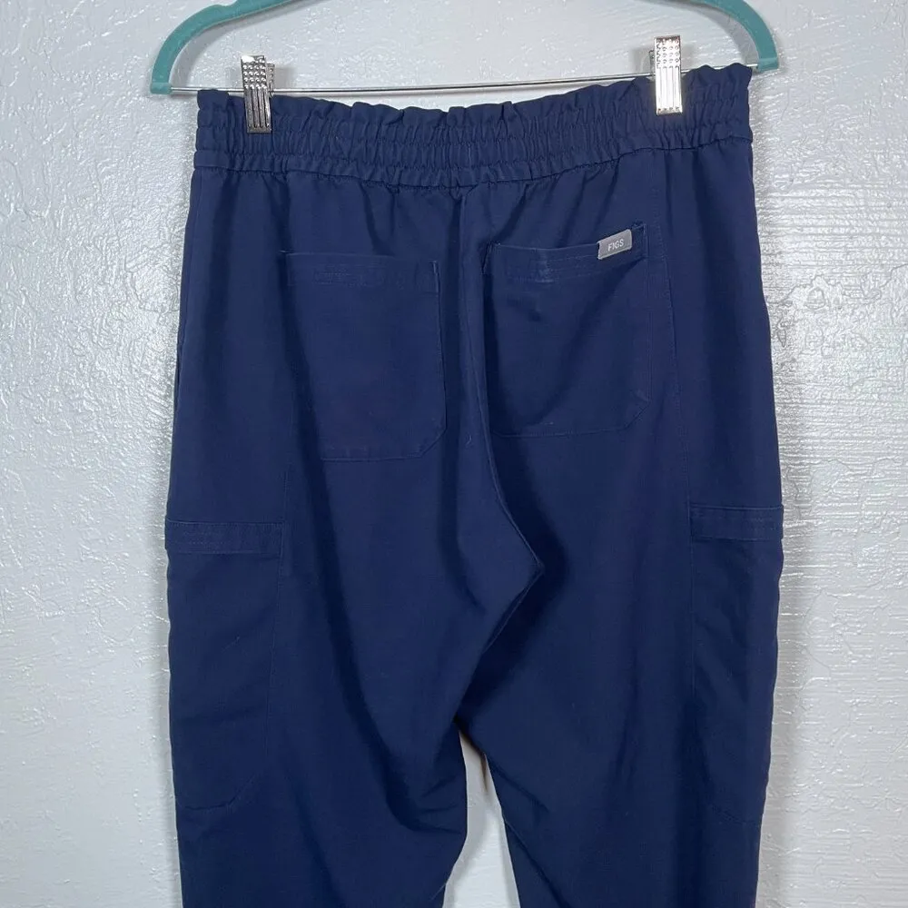 Figs Women M Tall Navy Blue Zamora Jogger Scrub Pants Drawstring Waist Pockets - Image 7