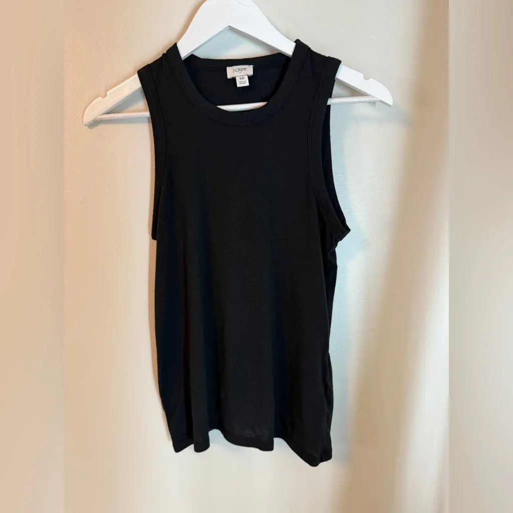 J. Crew Split Back Tank Top Bundle Set Of 2 XS Grey Black EUC - Image 4