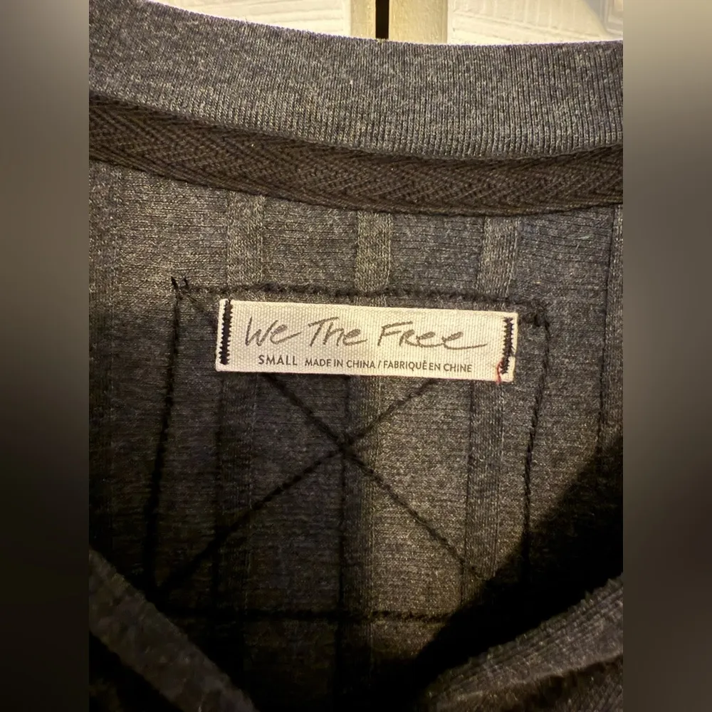 Free People We the Free In the Mix Henley Top Dark Gray Charcoal Size Small - Image 7