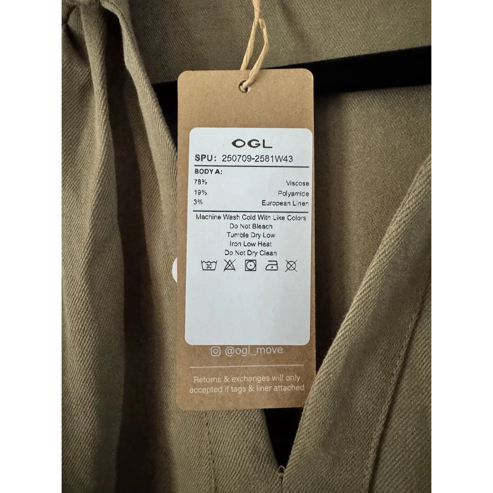 NWT OGL Viscose Linen Collared V Neck Drawstring MIDI Dress Green Size Small - Image 7