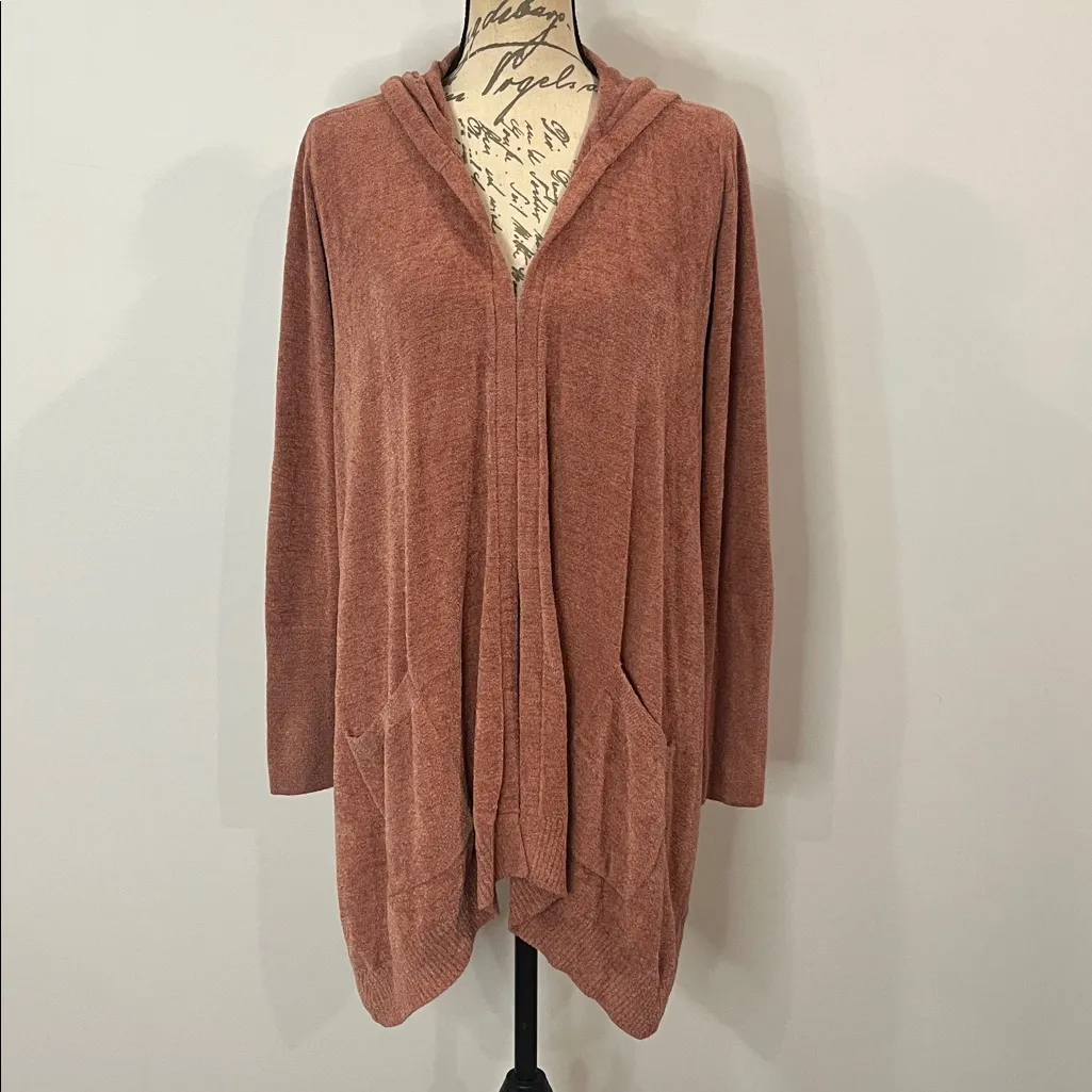 NWT Barefoot Dreams Cozychic Lite Seashore hooded cardigan sweater S - Image 2