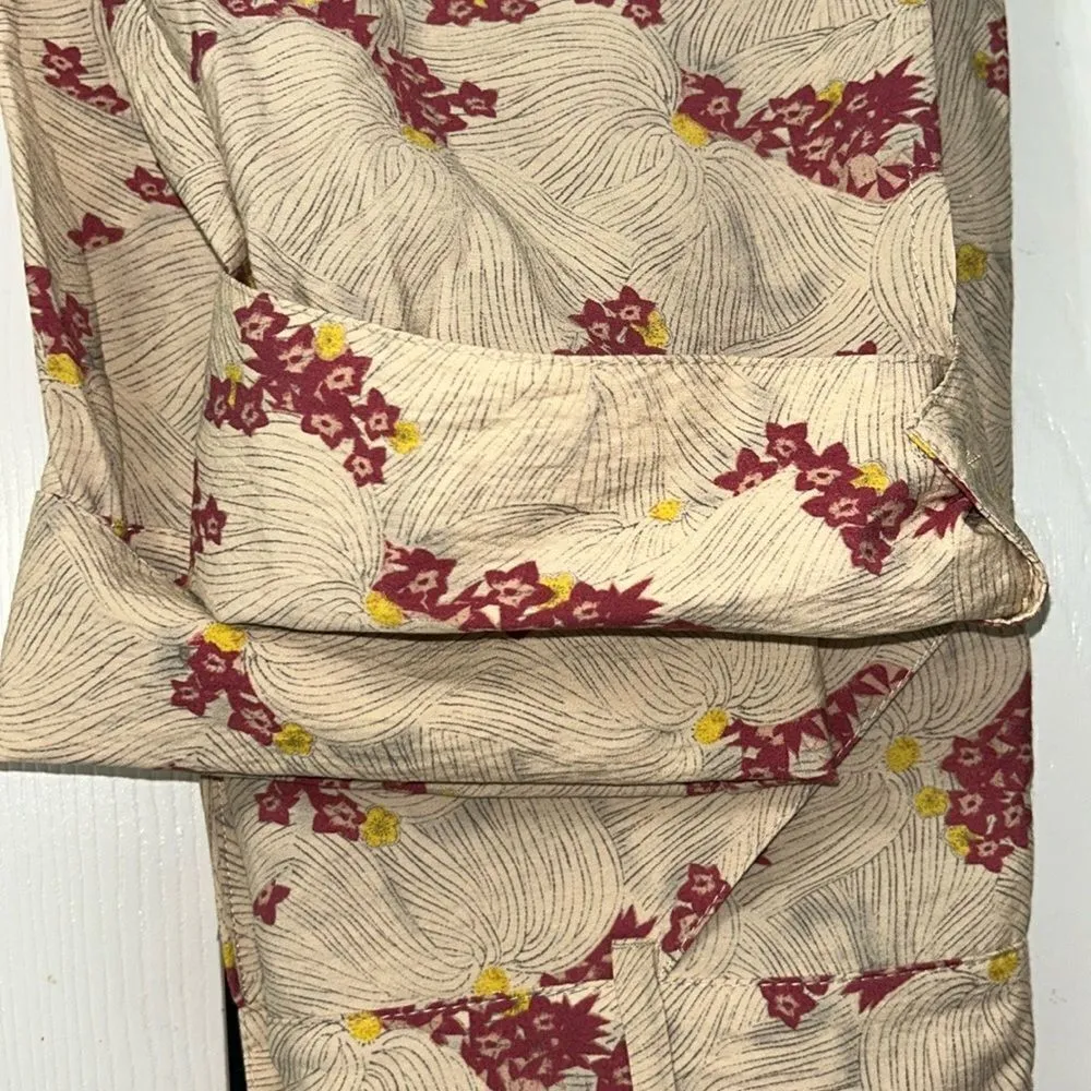 Zara Printed Cuffed Hem Mid-Rise Dress Pants(Size Small) - Image 8