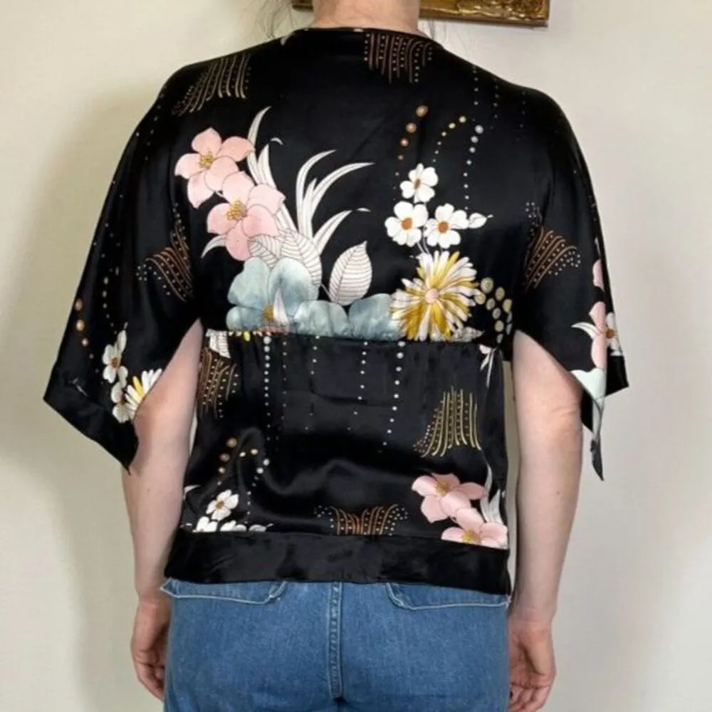Y2K 100% silk Yumi Kim Kimono Top Size Medium - Image 2