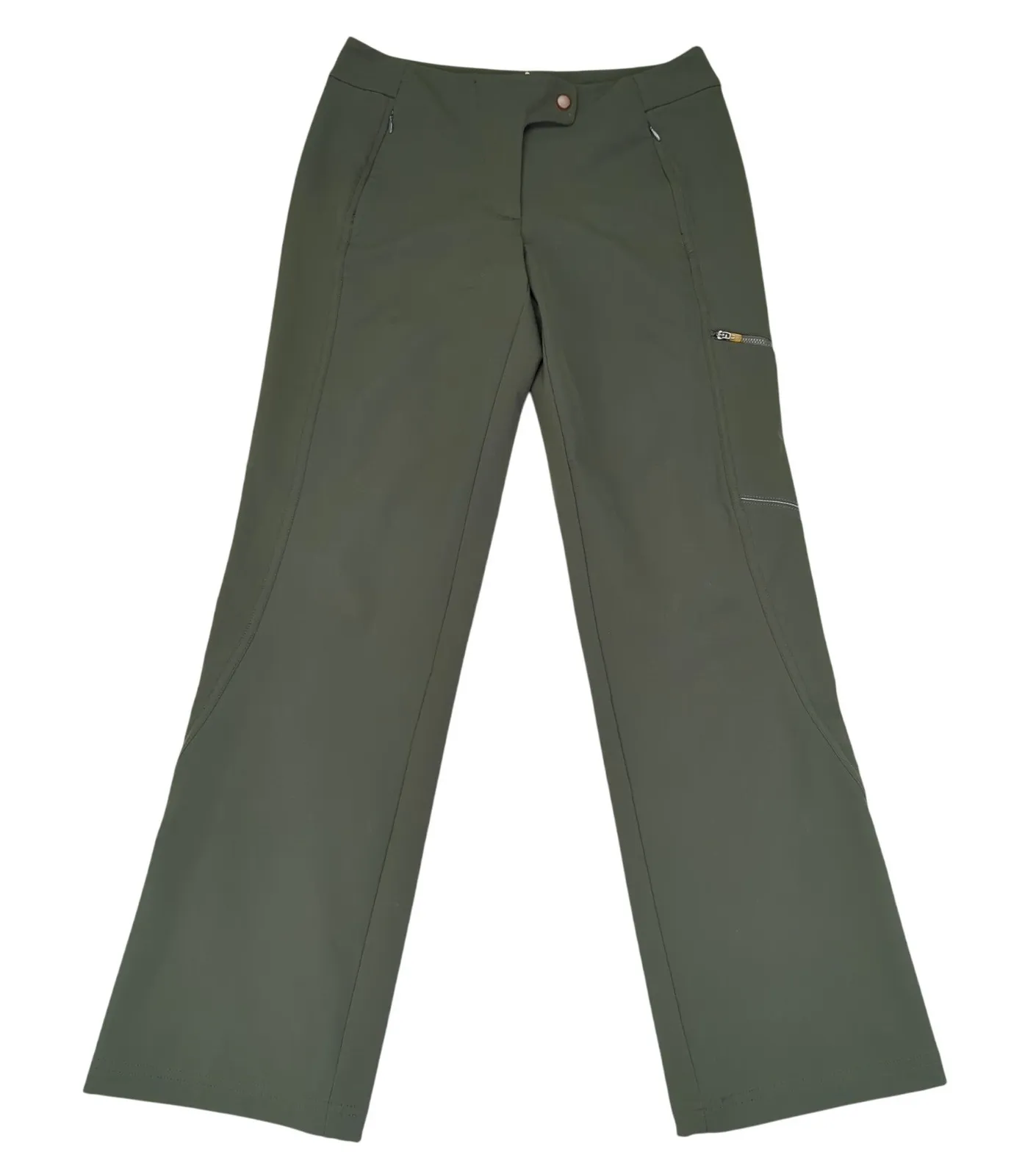 Title Nine Genie Womens Small Green Walking Hiking Pants High Rise Gorpcore - Image 1