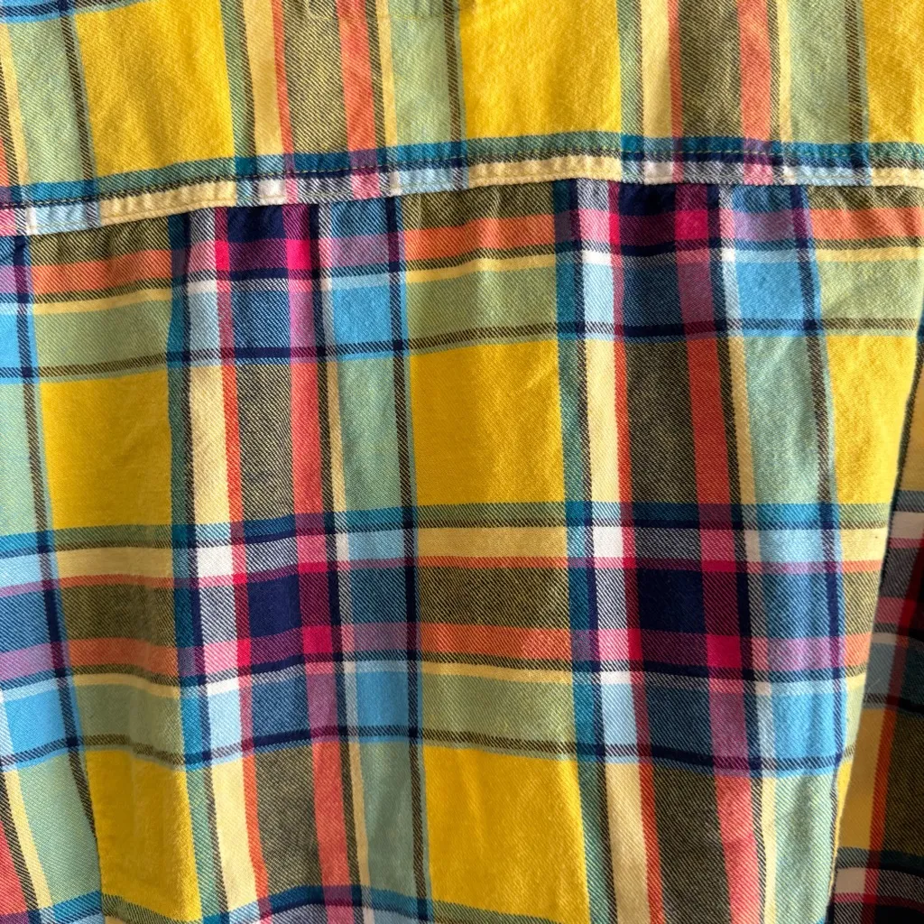 Women’s Medium Top Plaid Flannel Button Down Shirt Cozy Fall Winter Long Sleeve - Image 8