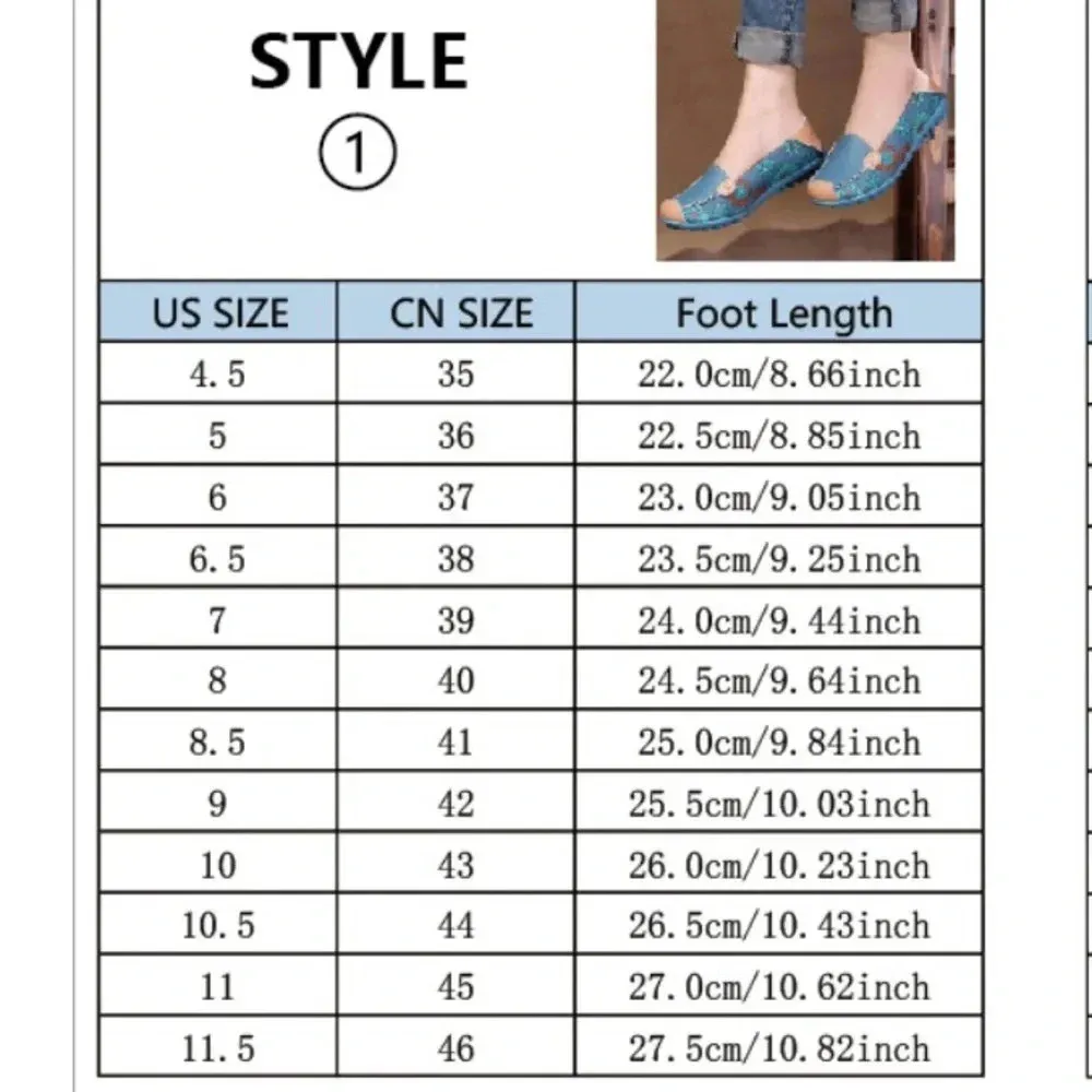 New!! Women’s blue floral slip in moccasins size 5 - Image 4