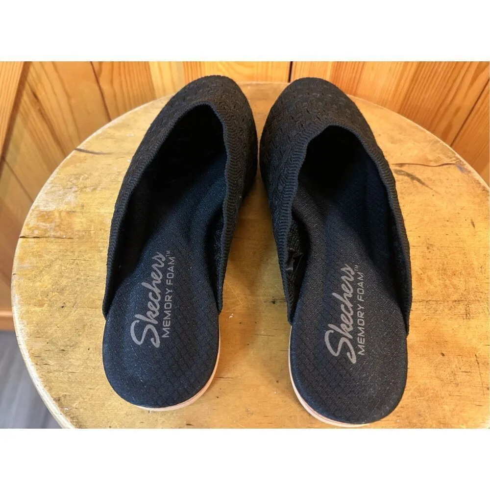 Skechers Cleo Snip Sweet Daffodil Black Womens Casual Flat Size 6 nwot - Image 5
