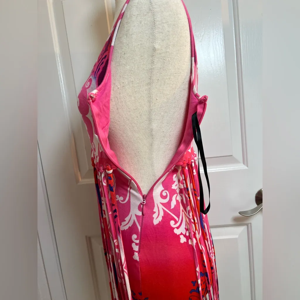 Bebe fringe jersey dress‎ party going out
Moroccan print XS - Image 6